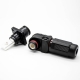 高压大电流连接器12mm黑色IP65 350A带孔铜牌弯式插头插座一套