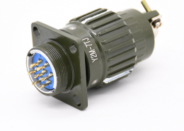 圆形工防连接器Y2M-7ZK 4孔法兰插座