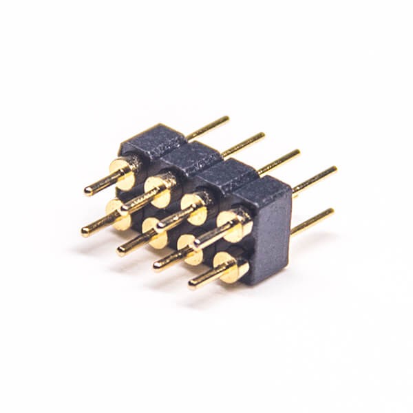 2.54圆排针连接器180度插板双排6pin排针长11.96mm10pcs