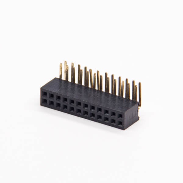 1.27mm排针连接器2×12PINH4.3弯式插板