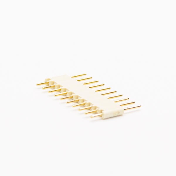 10pin排针连接器直式180度单排排针间距1.778mm