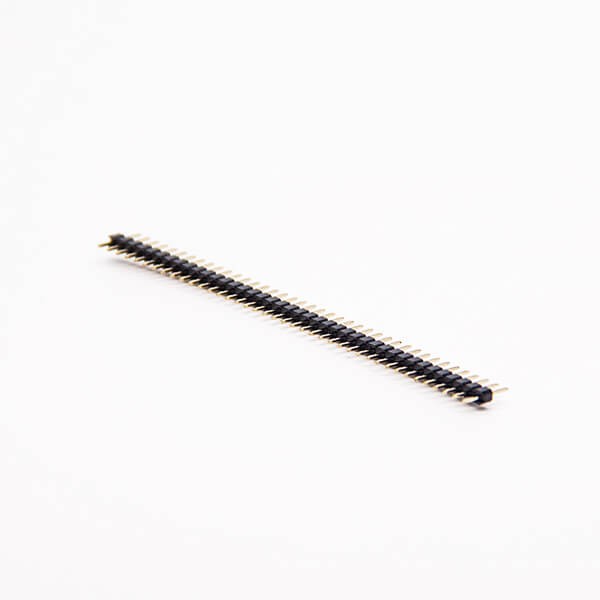 排针单塑单排公头连接器直式180度40pin间距2.0mm