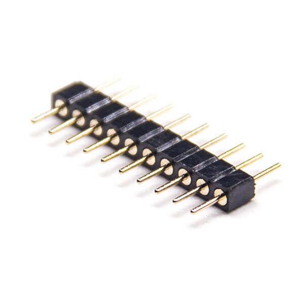 单排圆孔插针180度10针全金间距2.0mm长10mm2pcs