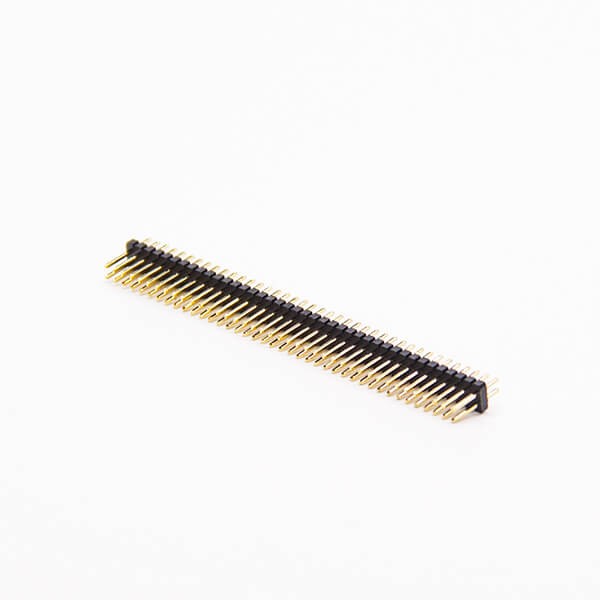 双排直插1.27针2×40PIN直式180度双排穿孔式