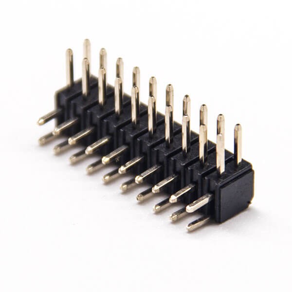 2.0双排针90度单塑20Pin穿孔塑高4.0mm5pcs
