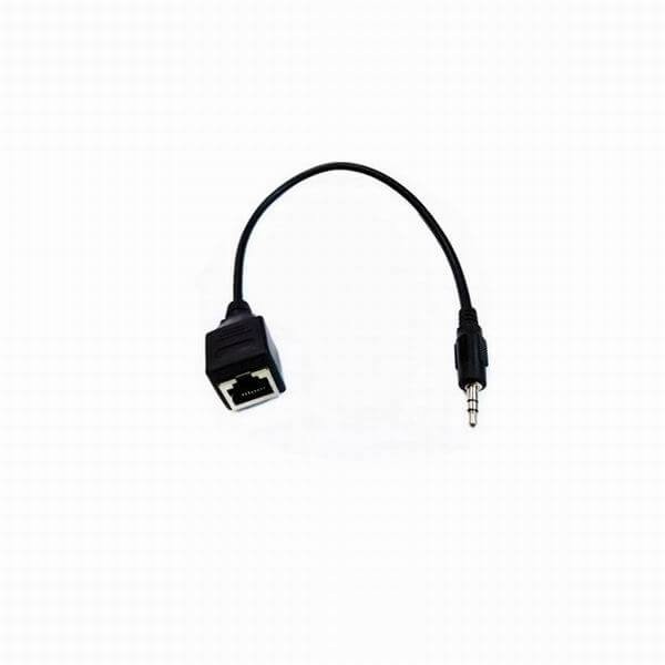 触屏RJ45连接线0.3米转DC3.5黑色全铜母口转接线