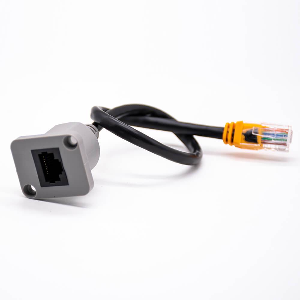 RJ45全塑母座延长线网络连接线线长30CM750MM网线RJ458p8c线