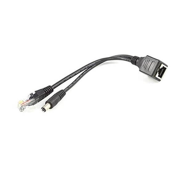 RJ45连接线网络接口母转水晶公头和DC耳机公头转换线20CM