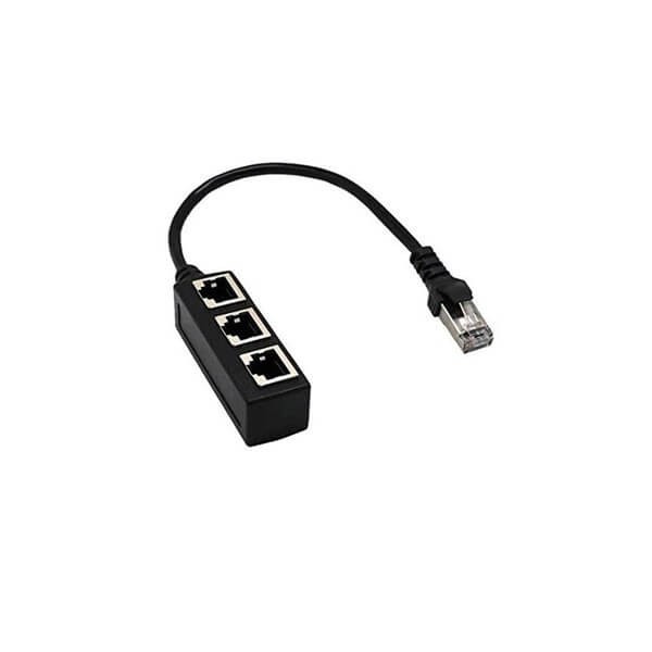 以太网络接口转接器RJ45分流适配器1公转3母Cat5/Cat620CM转接线