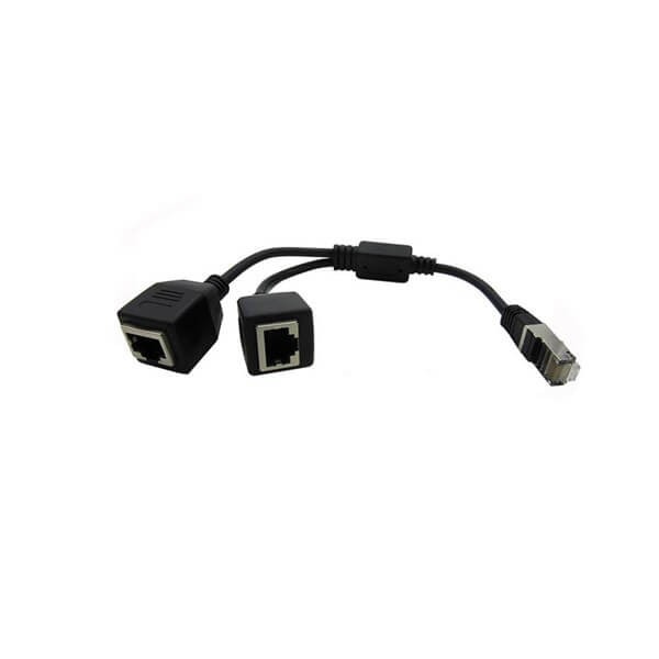 RJ45延长线一分二网线转接连接线一公2母线0.25米