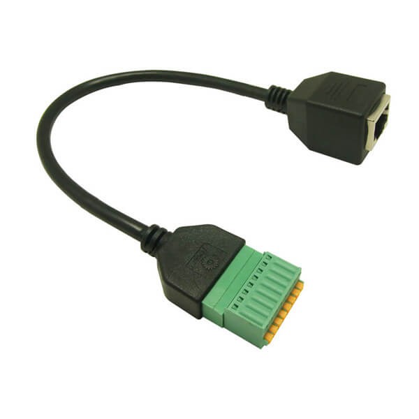 RJ45转接线端子8PIN网络直通头8P8C网络延长线0.3M