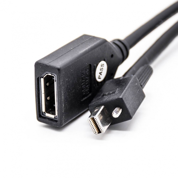 MiniDisplayPort转DP公转母MDP带螺丝转接线0.5米 MiniDisplayPort转DP公转母MDP带螺丝转接线0.5米