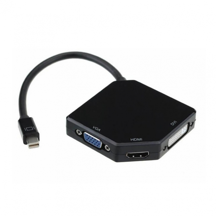 minidisplayport转DVI/HDMI/VGA三合一多功能转换线0.5米 minidisplayport转DVI/HDMI/VGA三合一多功能转换线0.5米