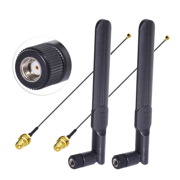 8dBi2.4GHz5.8GHzWiFi反极SMA天线接IPEXIPXU.FL线材15cm