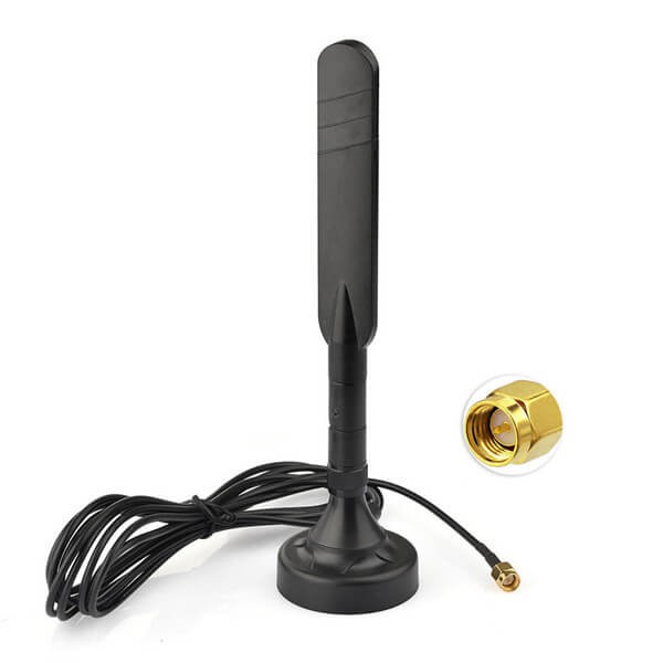 5dBi4GLTE磁性底座接SMA3米线长4G手机信号增强天线