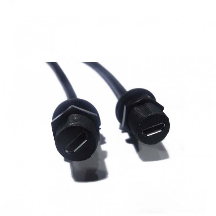 防水USB连接器A型公头转MicroUSB5芯母插座接0.1米线材 防水USB连接器A型公头转MicroUSB5芯母插座接0.1米线材