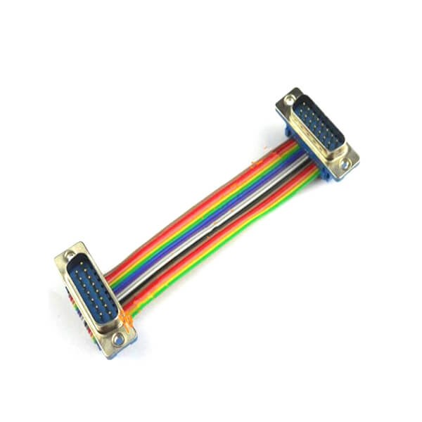 D-sub 15公转公接彩线连接器,10cm D-sub 15公转公接彩线连接器,10cm