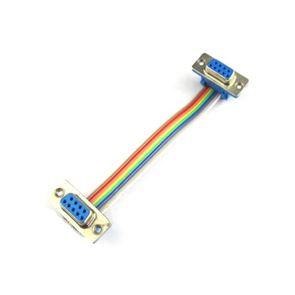 D-sub 9 母转母橡胶彩线连接器