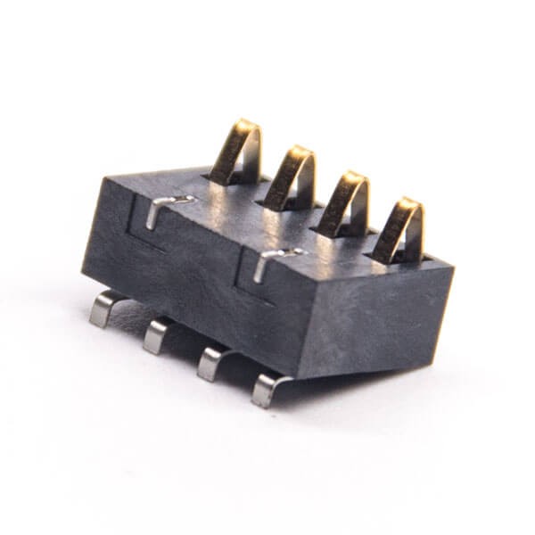 4芯电源连接器PCB板贴板安装电池座公插头PH2.5镀金 4芯电源连接器PCB板贴板安装电池座公插头PH2.5镀金