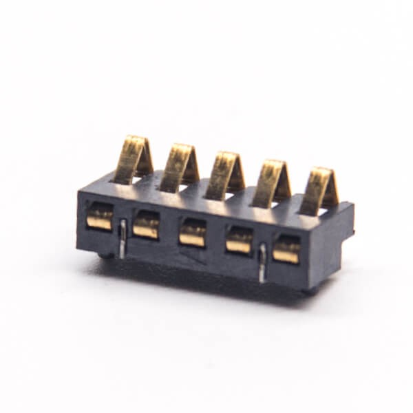 弹片电池PH2.5贴板安装接PCB板5芯镀金公插头电池座 弹片电池PH2.5贴板安装接PCB板5芯镀金公插头电池座