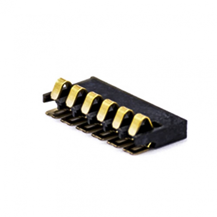 环保电池座间距2.0PH塑高1.7H接PCB板镀金弹片式贴板