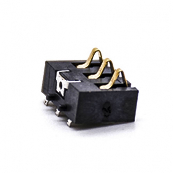 电源接触弹片3芯手机电池座连接器3.0PH接PCB板