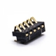 电池连接器弹片5芯镀金接PCB板2.5PH塑高3.5H