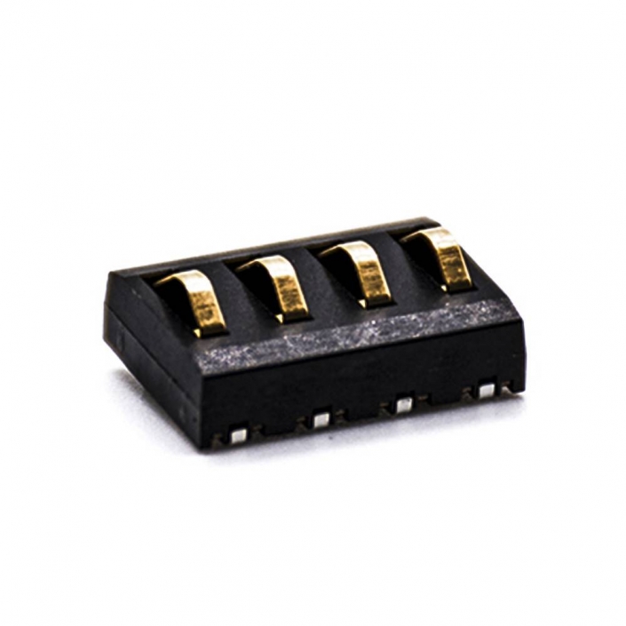 电源接触弹片4芯4.0MM间距PCB板安装电池座连接器