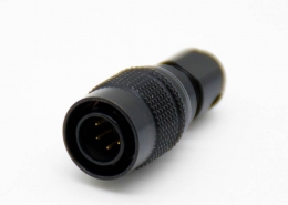针型插座6芯定制黑色公插头HR10系列微型推拉自锁连接器器